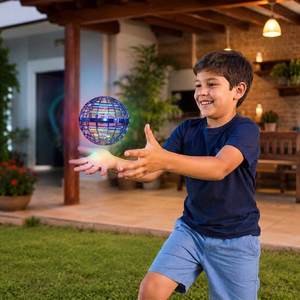 Pelota Voladora Recargable con Efecto Boomerang